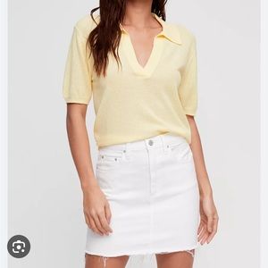 Wilfred free white denim skirt size 0